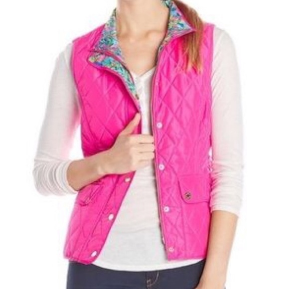 Lilly Pulitzer Jackets & Blazers - NWT Lilly Pulitzer tropical pink Blake vest size S